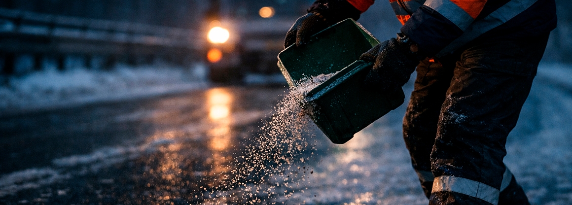 Противогололедные материалы: как влияют на обувь и бетон?