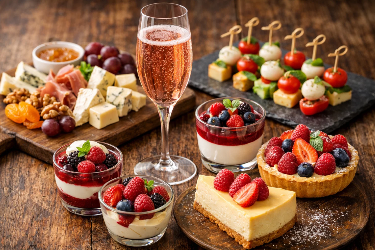 Закуски к розовому вину