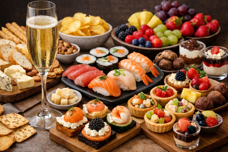 закуски к игристому классика