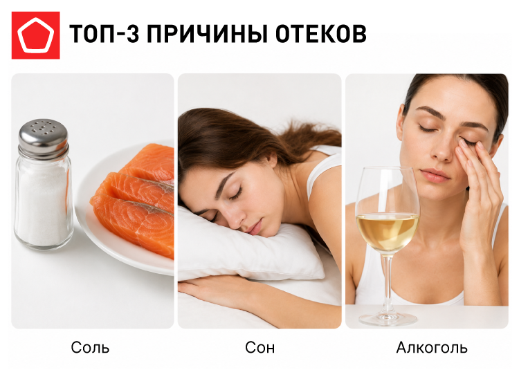 Причины отеков под глазами