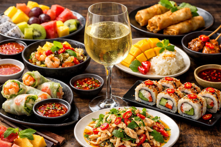 Закуски к вину в азиатском стиле