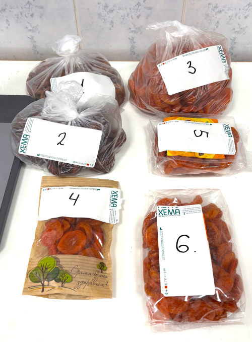 Образцы с 1 по 6